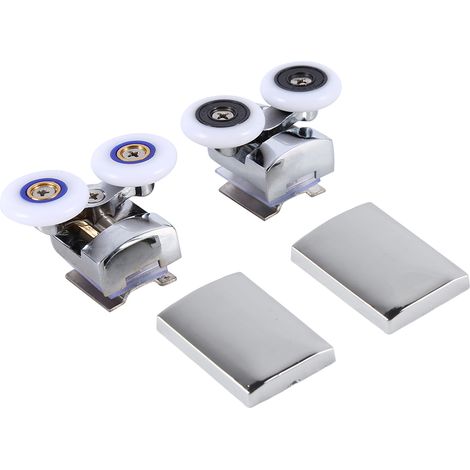 Roulements de porte de douche en alliage de zinc 26mm, jeu complet haut et bas (1/5)