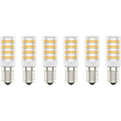 E14 LED Light Bulbs, 5W (50W Equivalent), Warm White (3000K), AC 220-240V, Flicker-Free, Non-Dimmable, 300 Lumens, CRI80, 6-Pack - (Warm White, 5W) [Energy Class A+] (1/5)
