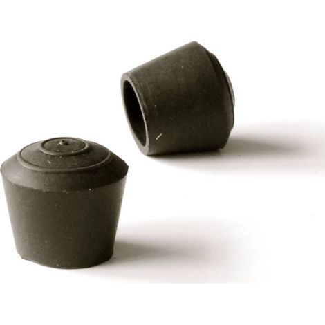 Ajile - Embout caoutchouc enveloppant NOIR pour tube de diam. 18 mm (1/2)