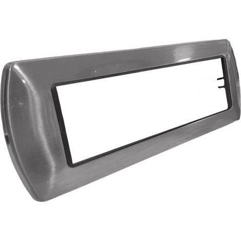 Placchetta per interruttore in metallo a 7 posti argento opaco cassetta 507 compatibile con living international  supporto cover (1/2)