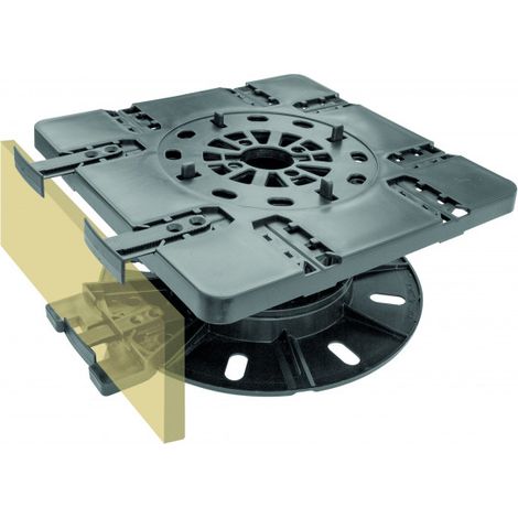 Kit de finition en plastique pour terrasse – Plaque à dalle et supports habillage latéral – Clips fixation polypropylène – Pour bois dur – Dakota