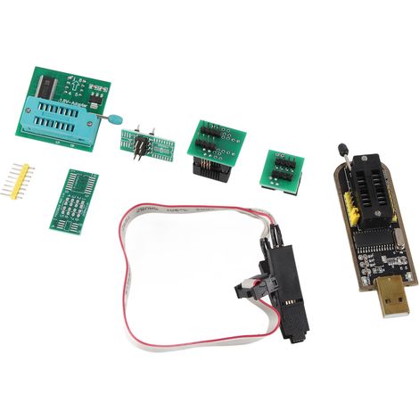 Programmateur USB CH341A, pince de test SOP8, adaptateur 1,8 V, module convertisseur SOP8 vers DIP8 (1/5)