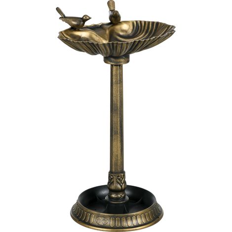 Abreuvoir à oiseaux sur pied, en plastique, résistant au gel, pour oiseaux sauvages, idéal pour le jardin, la terrasse ou le balcon. Dimensions : 49