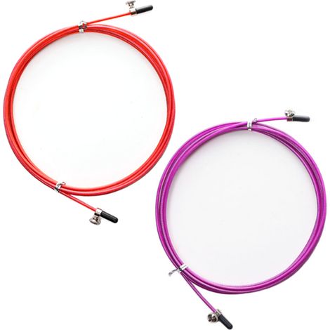 Cable De Remplacement Pour Corde A Sauter - Acier Inoxydable Gainé Nylon - Universel - 2 Pièces (1/5)