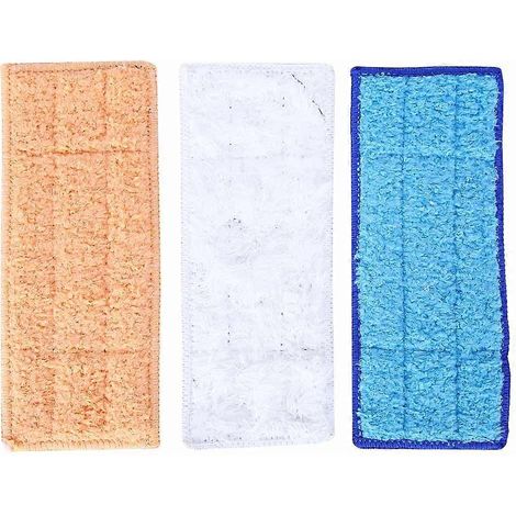 Waschbare und wiederverwendbare Mikrofasertücher, Set mit 3 Bodenwischpads, für trockene oder nasse Anwendung, effektive Oberflächenreinigung. (1/5)