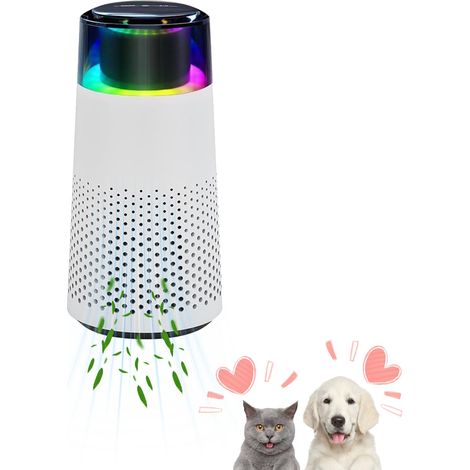 Purificatore d'aria portatile per auto, con filtro, disponibile in sette colori e due velocità. Adatto per stanze e camere da letto e aiuta ad eliminare gli odori degli animali domestici. (1/5)
