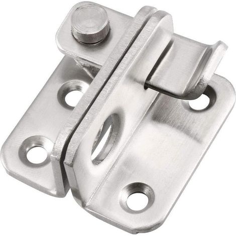 Fermeture de porte pliante 2 pièces acier inoxydable avec trou pour cadenas