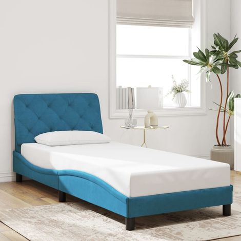 Giroletto senza Materasso Blu 80x200 cm in Velluto vidaXL (1/5)