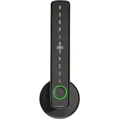 Serrure Connectée Porte Entrée, Déverrouillage par Empreinte Digitale, Code ou APP, Poignée Électronique Sans Clé pour Chambre, Bureau, Maison (Noir) (1/5)