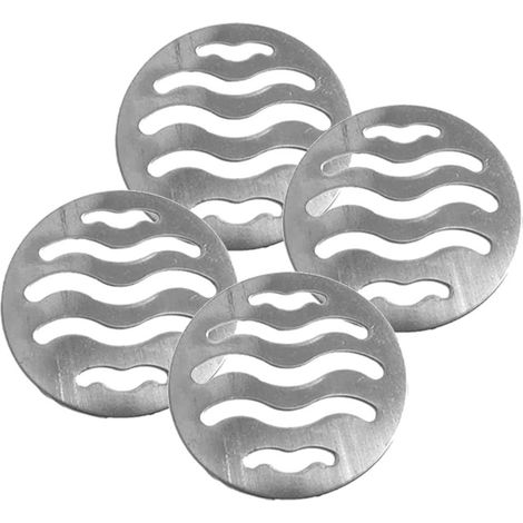 Lot de 4 bouchons de vidange de sol, 102 mm, grille ronde de protection pour douche, salle de bain, cuisine, acier inoxydable