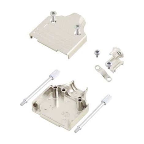 MH Connectors MHDM37-K 6560-0136-04 Guscio SUB-D Numero Poli (num): 37 Metallo 180 ° Argento 1 pz.