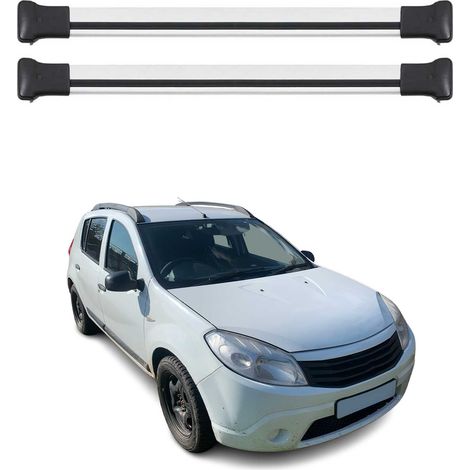 OMAC Aluminium Dachträger Querträger für Dacia Sandero Stepway 2007-2012 – Max. 75 kg – 2 Stangen Silber (1/5)