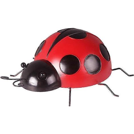 Figurines miniatures en fer à suspendre au mur, statues décoratives pour jardin et pelouse-16cm-Red