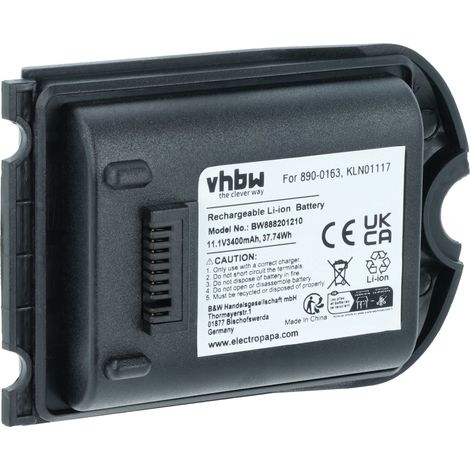 vhbw 1x batteria sostituisce Trimble 890-0163, 990652-004756, 890-0163-XXQ per data collector, dispositivo di misurazione (3400mAh, 11,1V, Li-Ion)