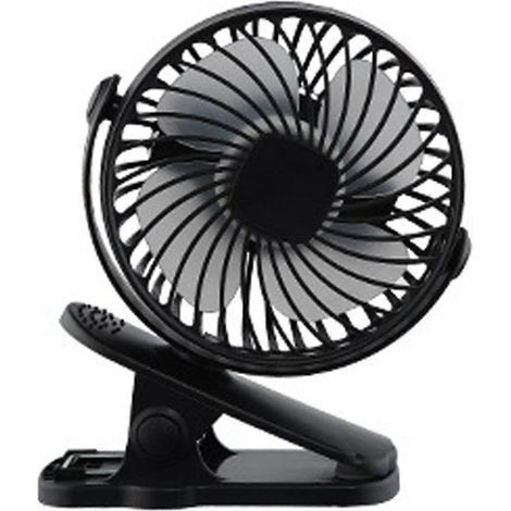 Ventilateur à pince de 15 cm (6 pouces), petit ventilateur à 3 vitesses avec un flux d'air puissant, mini ventilateur à pince silencieux USB (1/4)