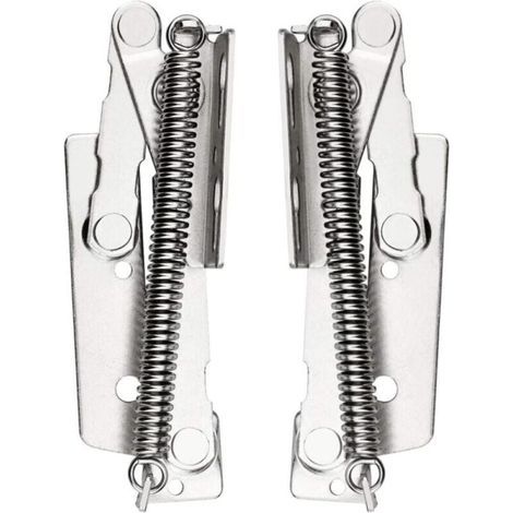 BUNTHAUS 2 Pcs Charnière de Porte d'armoire, Charnière à Ressort, 80 ° Paumelles de Porte Pour Portes de Meuble Haut, Placard, Armoire de Cuisine Capacité de Charge Jusqu'à 10 Kg
