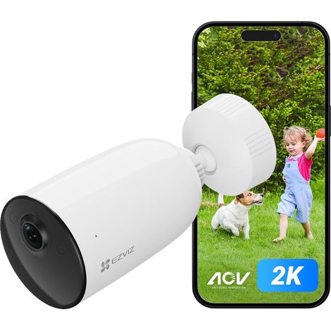 2K Caméra Surveillance WiFi Extérieure sans Fil avec Batteries Rechargeable, AOV, Détection de Forme Humain/Véhicule, Vision Nocturne Couleur, Audio Bidirectionnel, Défense Active, IP66 (1/5)