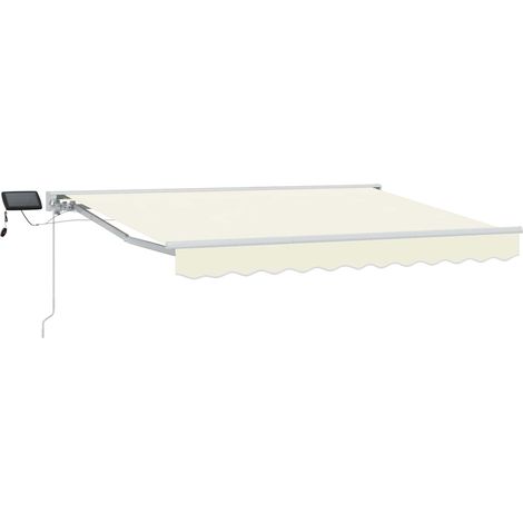 Manueller Markisenrahmen mit LEDs Creme 3,5 x 2 m