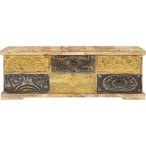 Table basse de salon, Table Café, 100 x 50 x 35 cm Bois de manguier massif OIB7675E (1/5)