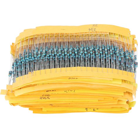 Kit de 2000 résistances à film métallique de 1/4 W (100 valeurs différentes, de 1 ohm à 1 MΩ) (1/5)
