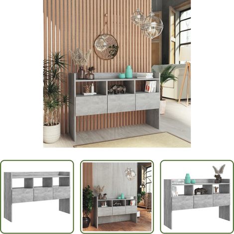 vidaXL Betonfarbe - Sideboard Betongrau 105x30x70 cm Holzwerkstoff (1/5)