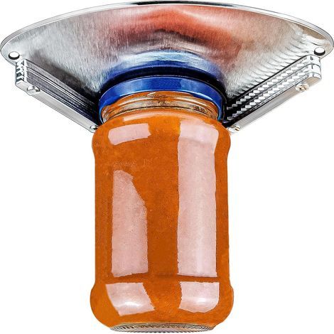 Ouvre-bocal en acier inoxydable amélioré pour personnes âgées, ouvre-bocal sous armoire pour mains faibles, ouvre-bocal et décapsuleur (1/4)