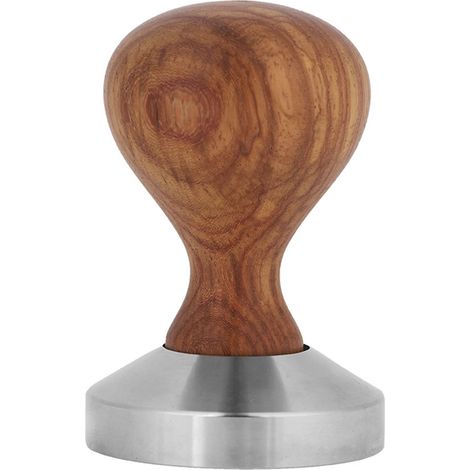 Tasseur à café pour expresso, 51 mm, en bois, avec manche en bois, couleur bois, idéal pour tasser le café moulu à la maison, au bureau ou dans un café.-AquaForge (1/5)