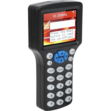 Lecteur/graveur portable de cartes d'identité à puce multifréquences CUID/FUID/UFUID - Noir