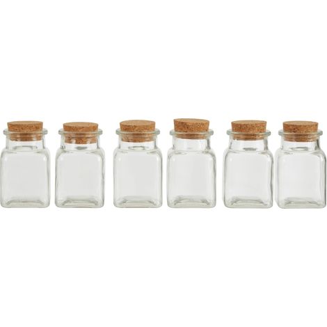 Premier Housewares Tromso 6pcs Square Glass Jars (1/3)
