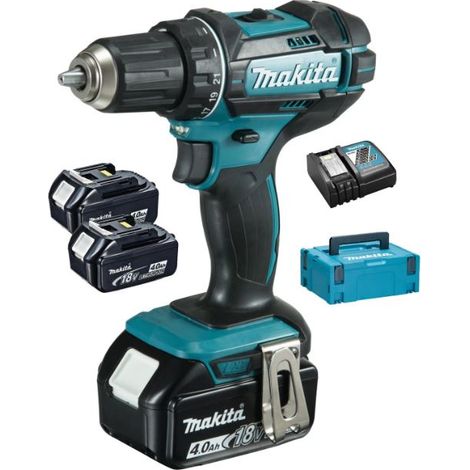 Makita – Perceuse-visseuse 18V DDF482RM3J – 3 batteries 4Ah – Couple 62Nm – Moteur Brushless pour bois dur et béton armé
