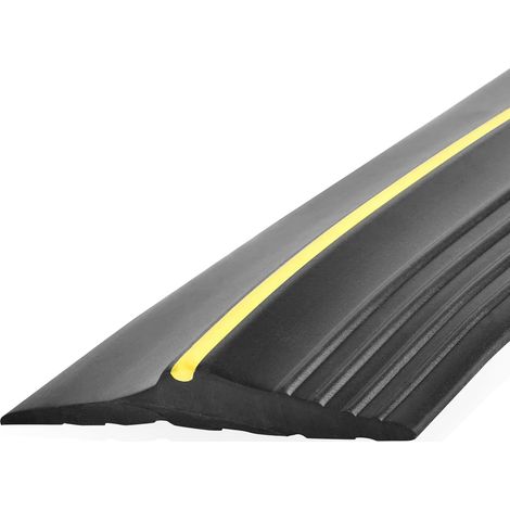 Joint Seuil Porte Garage 3M - Caoutchouc PVB - Étanchéité 16MM - Antidérapant Noir Jaune - Pour Hangar Atelier