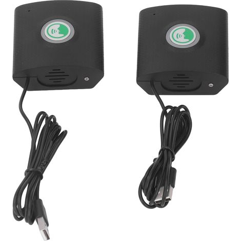 Sonnette audio bidirectionnelle, sonnette sans fil intelligente à longue portée, transmission audio claire et puissante pour la maison et le bureau, noire (1/5)