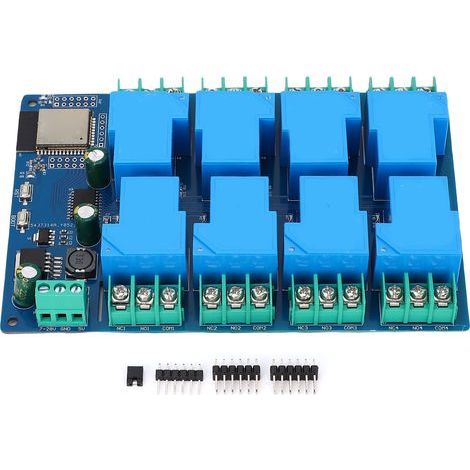 Carte relais WIFI Bluetooth DC7-28/5V, alimentation 8 canaux pour le développement ESP32 (1/4)