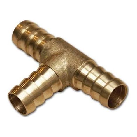Raccord de tuyau à trois voies solide traversant pour gaz / air comprimé, raccord à barbillon parfait, 1pc (t - word tee 10mm 10g) (1/5)