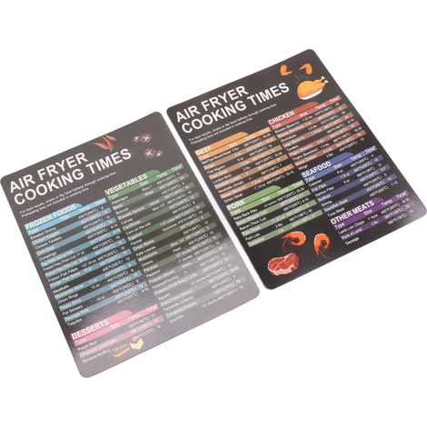 Aide-mémoire pour friteuse magnétique Accessoires pour friteuse Temps de cuisson Guide de référence rapide pour la cuisson Friture (1/5)