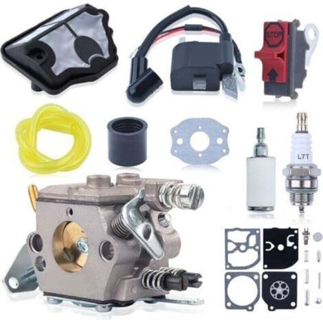 Zündspule für Husqvarna 36, 41, 136, 137, 141, 142 mit Kraftstoffleitung und Kraftstofffilter-Reparatursatz für Kettensägenmotoren (1/4)