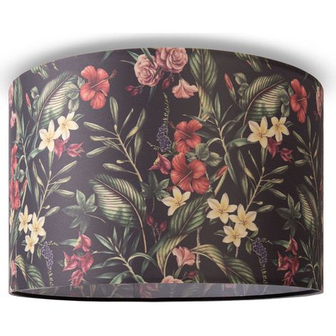 Paco Home Lampada A Plafone Soggiorno Tavolo Da Pranzo  Sospensione Fiori Palme E27 Design 5 (Ø45,5 cm), Plafoniera - Nero