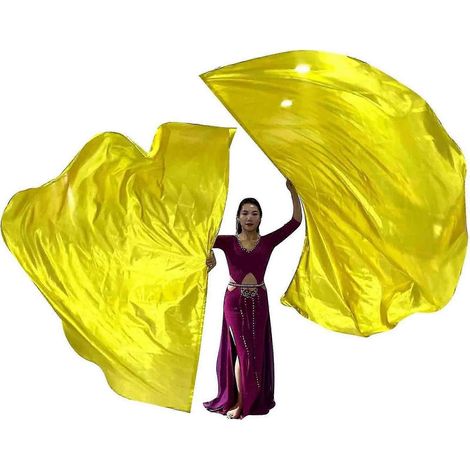 Set aus Lobpreis- und Anbetungstanzbannern, Tanzaccessoires, Kostüm für religiöse Aufführungen FAN0686 (Gold)