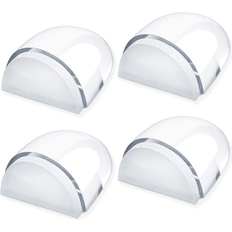 Lot 4 arrêts porte transparents - Stop-porte adhésif sol parquet (1/5)