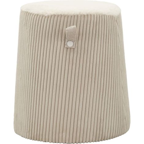 Pouf Dublino conico in poliestere bianco (1/5)