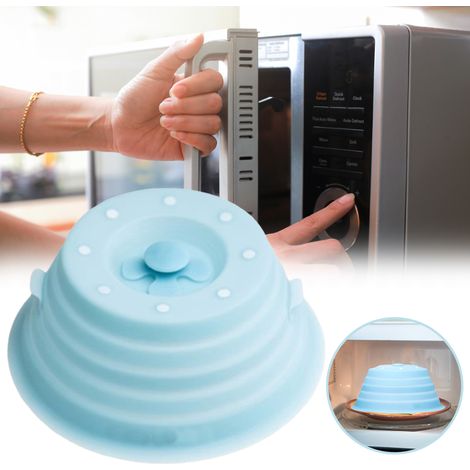 Couvercle de micro-ondes pliable en silicone pour plateau, idéal pour collations et repas légers