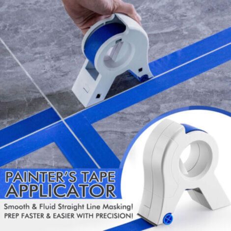Dispensateur de ruban adhésif, Masking Machine Machine Portable Masking Masking Master Tape Dispensateur avec 2 rouleaux Randeau pour peindre Applicateur de bande de peinture polyvalente
