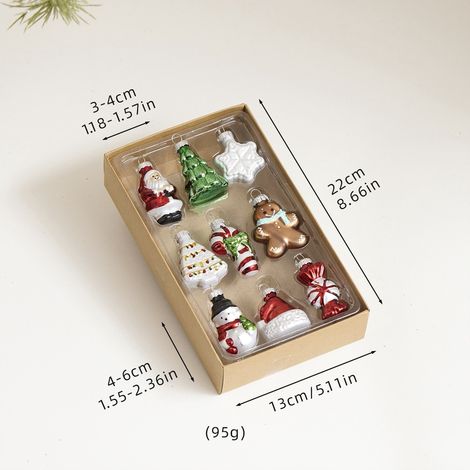 9 Pcs Pere Noel en Verre Colore Style Vitrail Suspendus Noel Mini Format Boite 13 x 22 cm Deco Sapin Vitrine Fenetre Fete Hiver Cadeau Maison (1/5)