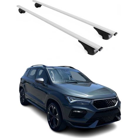 OMAC Dachträger Querträger für Cupra Ateca 2016-2026 – Abschließbar – Max. 75 kg – 2 Stangen Stahl Silber (1/5)