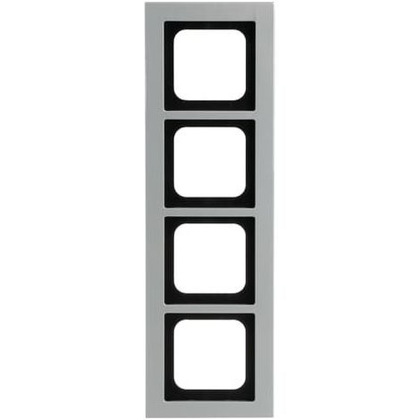 Busch-Jaeger Cadre de recouvrement 4 compartiments titane - Busch-axcent® pur (1724-276), 2CKA001754A4696