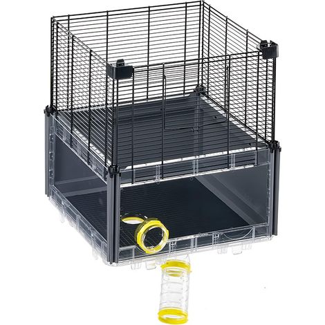 Estensione per Gabbia Criceto, Gabbia Topolini MULTIPLA HAMSTER, Tetto, in Metallo e Plastica Riciclata (1/3)