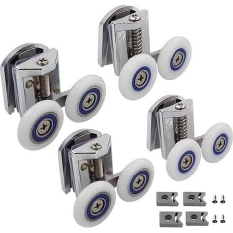 4pcs 26mm Shower Door Roller, 26mm Shower Door Roller for Shower Doors, Sliding Shower Door Roller for 4-8mm Glass Hole (1/5)