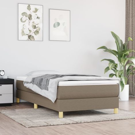 Boxspringbettgestell Taupe 90x200 cm Stoff