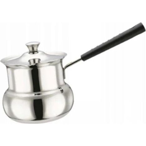 Türkische Kaffeekanne mit Griff. Trommelförmig. Induktionsgeeignet. 360 ml Fassungsvermögen.