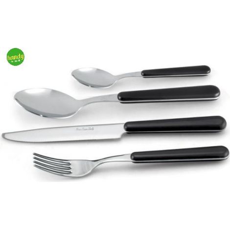 Forchetta da tavola brio EME Posateria colore nero/cromo 18 cm